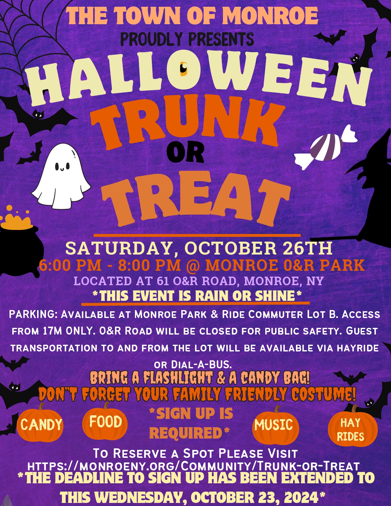 Trunk or Treat 2024 Flyer